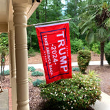 Double Sided Red Trump 2024 Flag 3x5 Made in USA Outdoor Heavy Duty 3 Ply Polyester Trump Take America Back Flag with White Starting Tape and 2 Brass Grommets