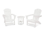 POLYWOOD Nautical 3-Piece Adirondack Chair Set