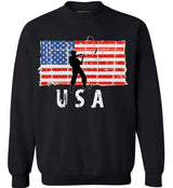 Awkward Styles Fishing USA Crewneck Made in the USA Fishing Sweatshirt for Men Women