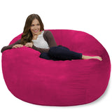 Chill Sack Bean Bag Chair: Giant 4' Memory Foam Furniture Bean Bag - Big Sofa with Soft Micro Fiber Cover - Black