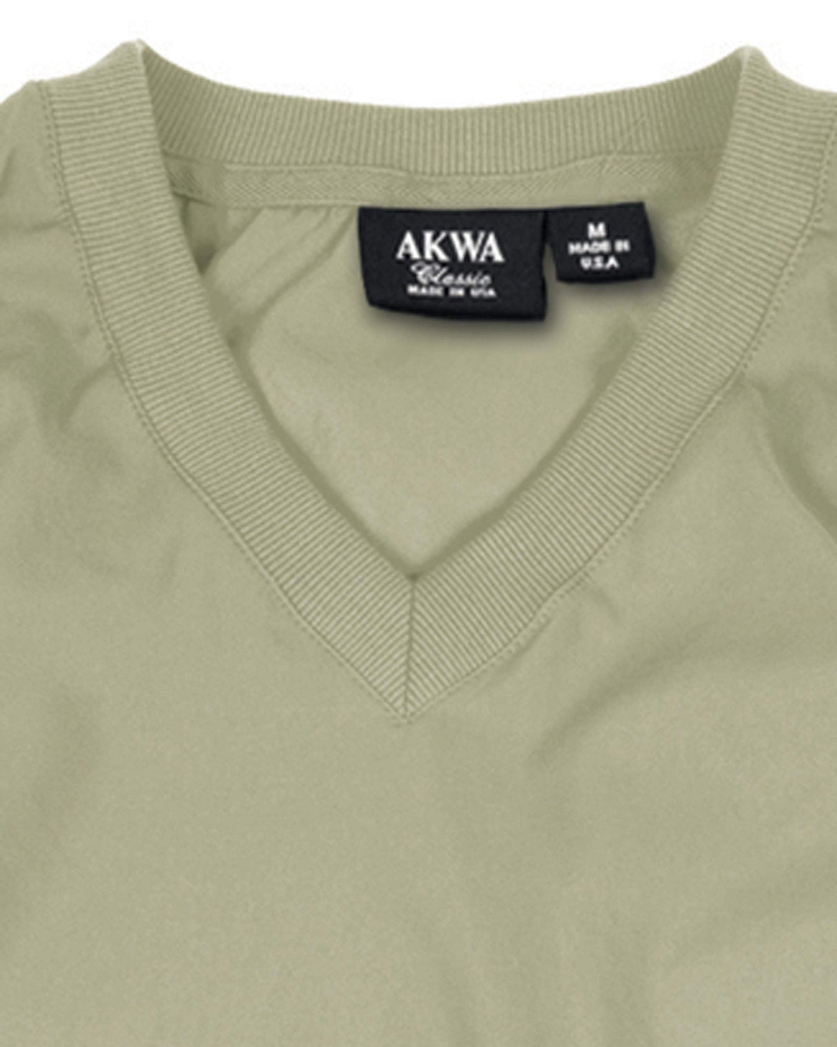 Akwa Made in USA Men's Microfiber Water Repellent V-Neck Pullover Golf Vest