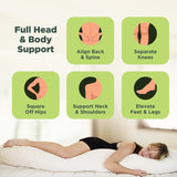 Sleeping Bean 66" 100% Organic - Kapok with Cover - Organic White 500T