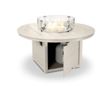 Polywood® Round 48" Fire Pit Table (White)