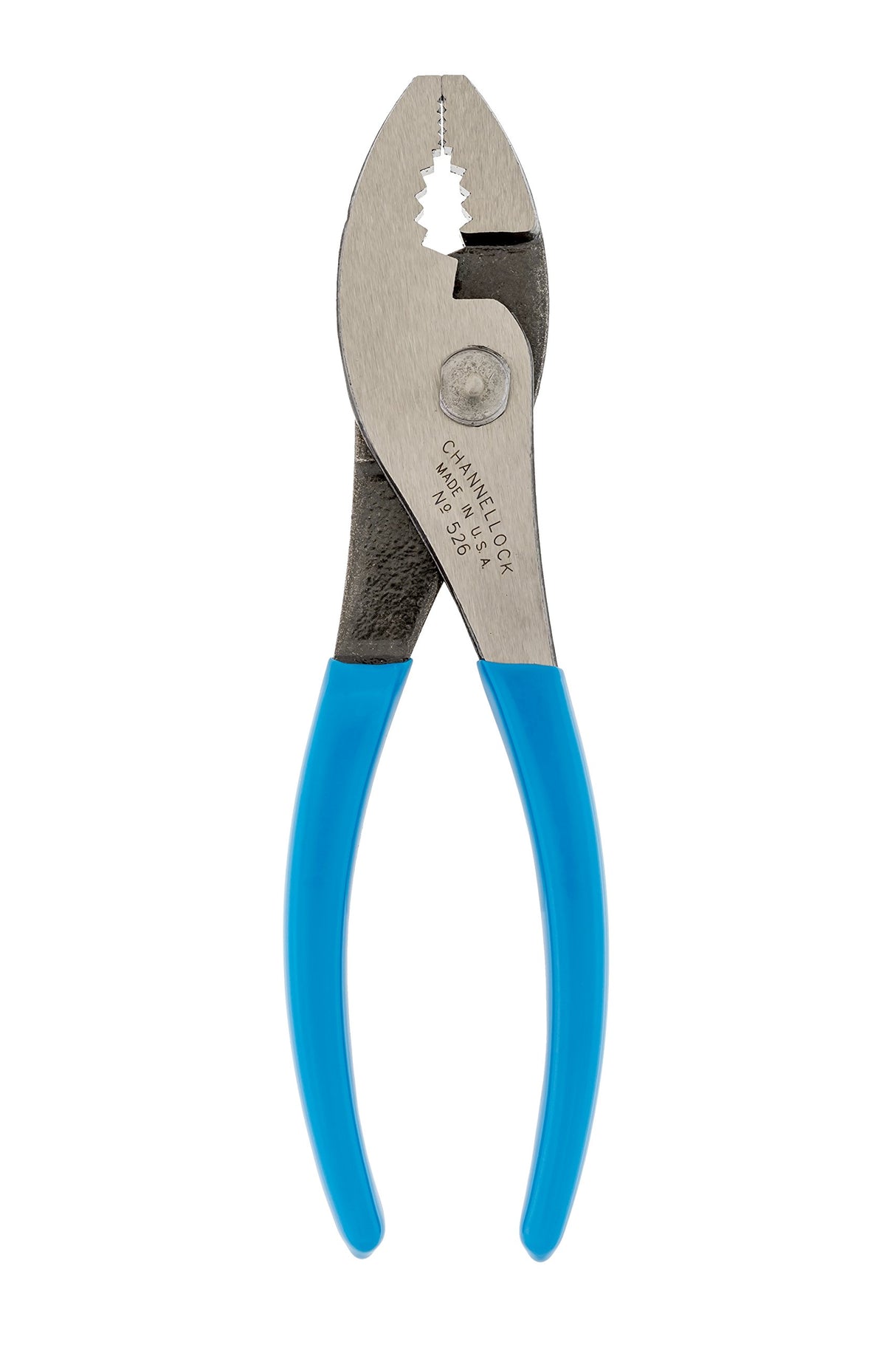 Channellock 526 6-Inch Slip Joint Pliers | Utility Plier with Wire Cutter | Serrated Jaw Forged from High Carbon Steel for Maximum Grip on Materials | Specially Coated for Rust Prevention| Made in USA