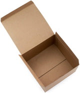 Made in USA 10-Count Recycled Brown Kraft Gift Boxes (5" X 5" X 3") with Tuck Lids for Weddings, Crafting and Baking Packaging Needs