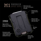 Dango Slim Minimalist Wallet for Men - RFID Blocking - Leather- Bifold, Rawhide/Raw Aluminum