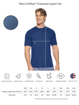 Expert Brand USA-Made Men's Drimax Short-Sleeve Active T-Shirt for Training Gym Hiking Workout