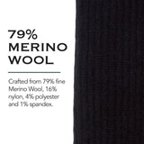 Woolrich Merino Wool Socks for Men - Made in USA, Crew Hiking Sock, Made of 78% Merino Lambswool w/Padded Arch, 2 Pairs