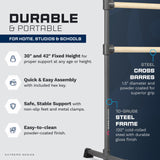 VITA Barre Portable Freestanding Double Ballet Barre, Extreme, Wood | Fixed Height, Made in USA, Home or Gym Exercise Equipment for Kids & Adults | Dance, Fitness, Pilates