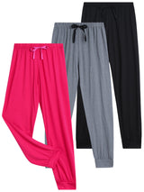 Sweet Hearts Girls Sweatpants - 3 Pack Cozy Comfort Performance Active Joggers - Athletic Pants for Girls, Made in USA (5-18)