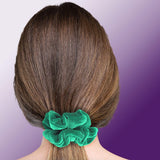 Velvet Scrunchies Premium Plush Soft Ponytail Holder Made in the USA Black
