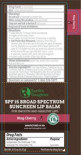 USDA Organic Lip Balm 6-Pack by Earth's Daughter Stocking Stuffers - Fruit Flavors, Beeswax, Coconut Oil, Vitamin E - Best Lip Repair Chapstick for Dry Cracked Lips - Moisturizing Lip Care