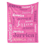 Custom Blanket with Name, Soft Cozy Personalized Name Blankets for Kids, Girls, Boys, Adults, Customized Christmas Blanket for Women, Men, Newborn, New Mom, Red Colors, Made in USA