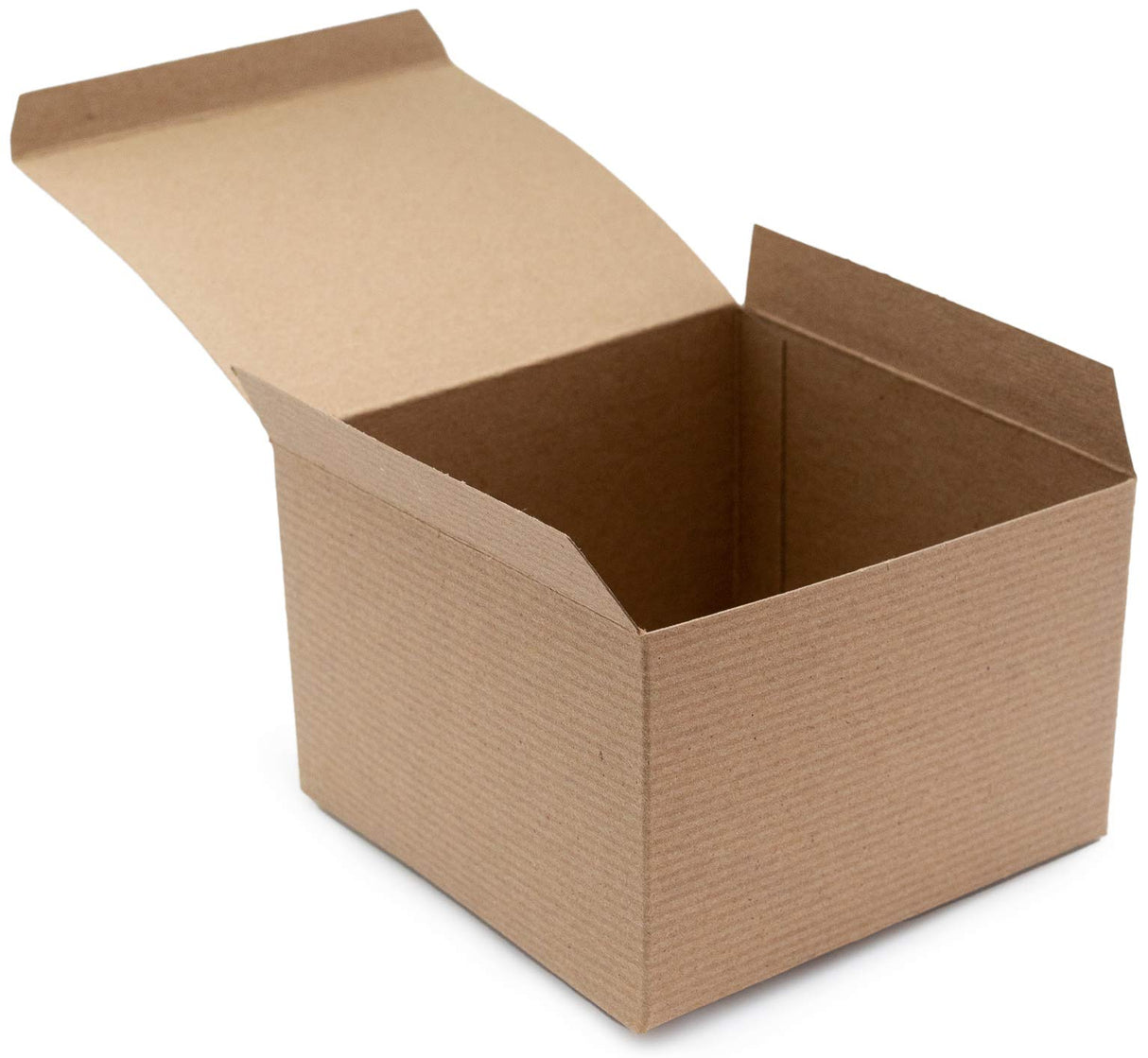 Made in USA 10-Count Recycled Brown Kraft Gift Boxes (5" X 5" X 3") with Tuck Lids for Weddings, Crafting and Baking Packaging Needs