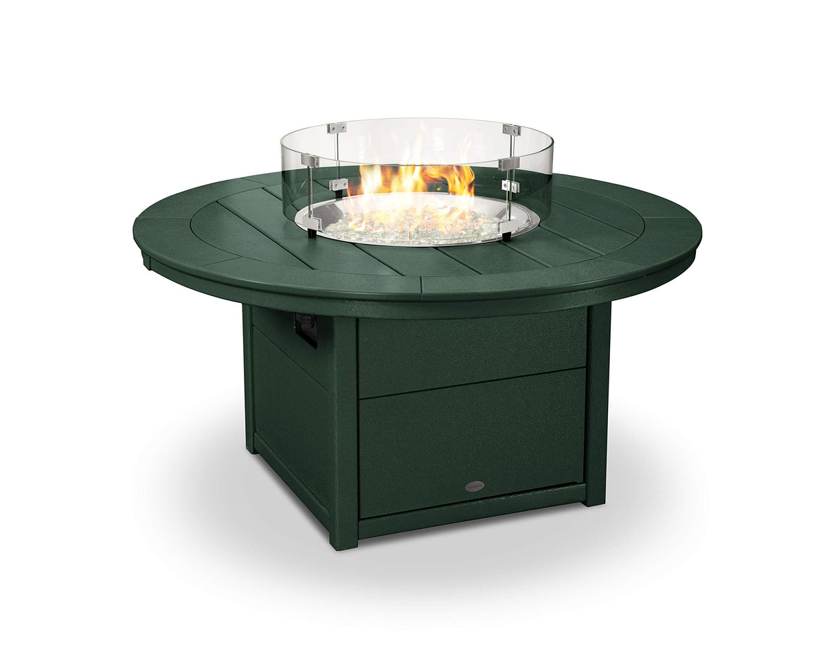 Polywood® Round 48" Fire Pit Table (White)