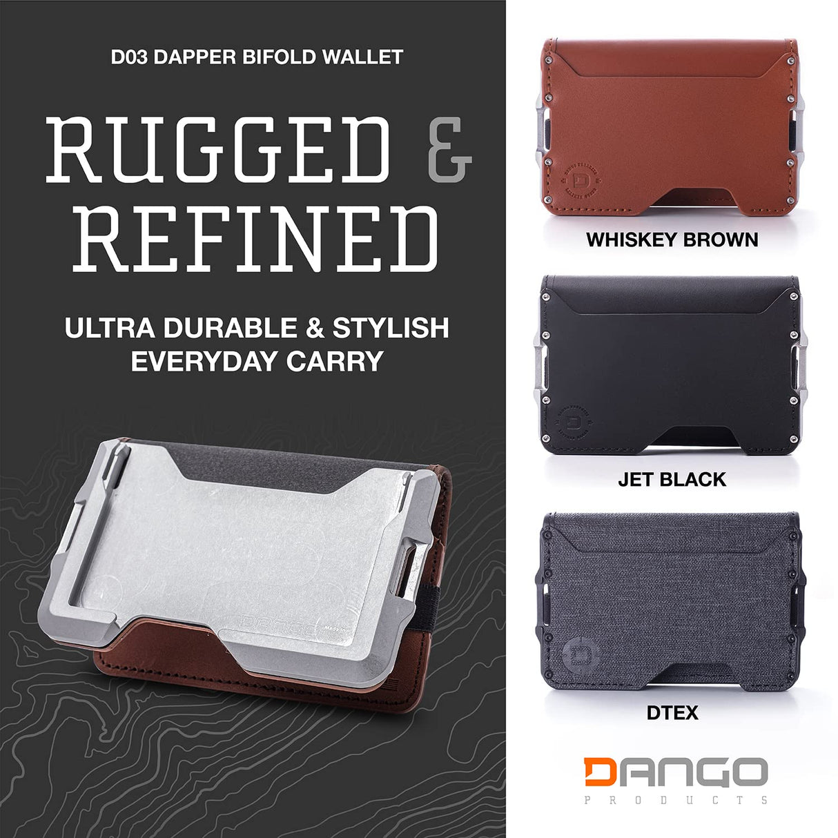 Dango Slim Minimalist Wallet for Men - RFID Blocking - Bifold