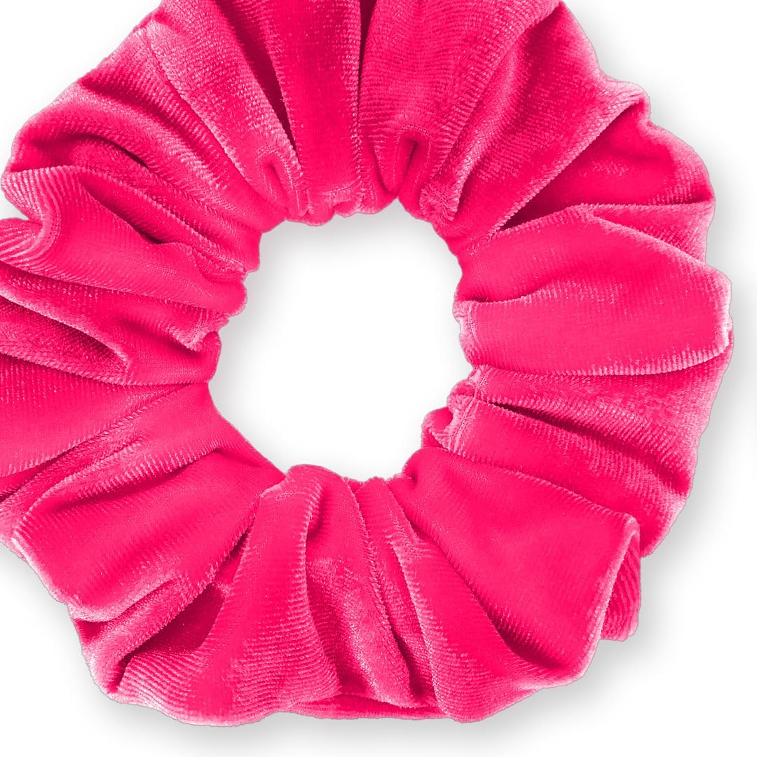 Velvet Scrunchies Premium Plush Soft Ponytail Holder Made in the USA Black