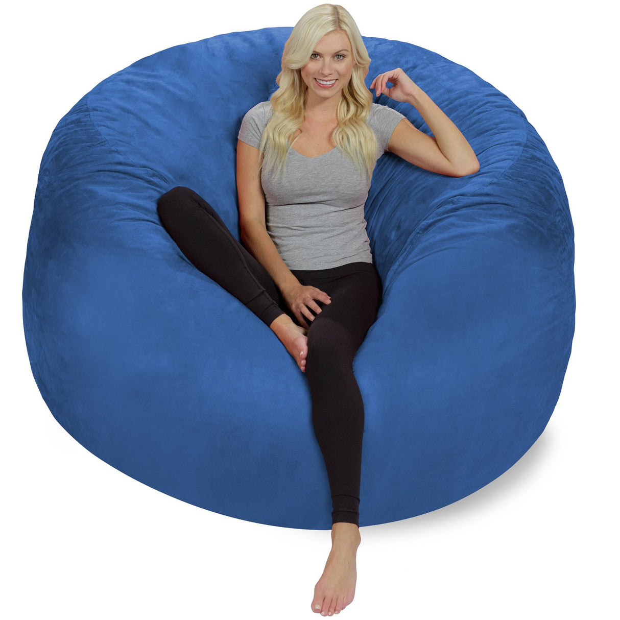 Chill Sack Bean Bag Chair: Giant 6' Memory Foam Furniture Bean Bag - Big Sofa with Soft Micro Fiber Cover, Charcoal