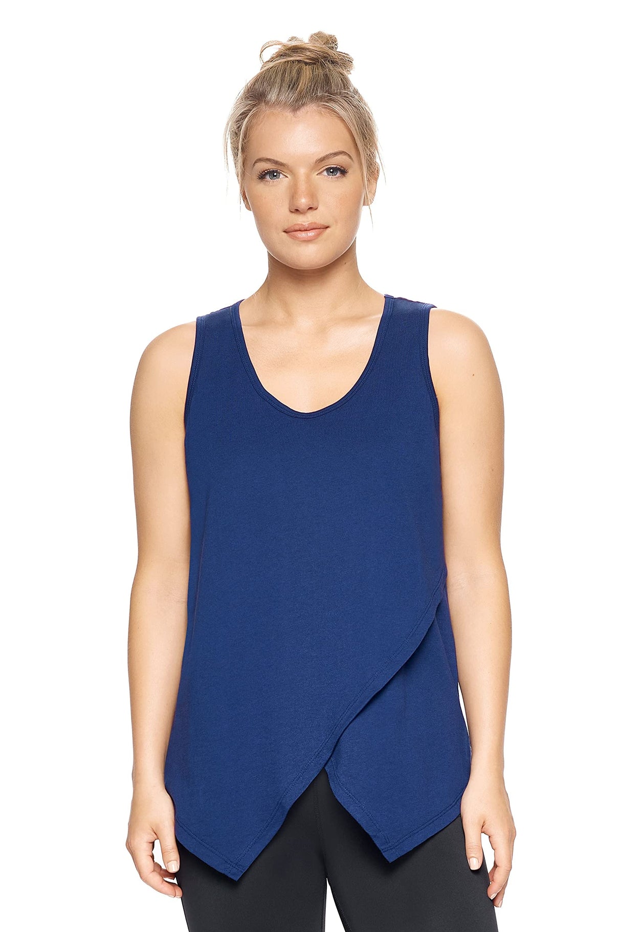 Expert Brand USA-Made Women's MoCA Cotton Blend Front Tie Tank Top