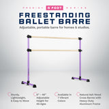 VITA Barre Portable Freestanding Double Ballet Barre, Prodigy, Wood | Adjustable Height, USA Made, Home or Gym Exercise Equipment for Kids & Adults | Dance, Fitness, Pilates