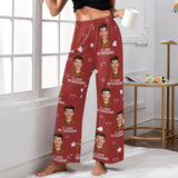 Custom Pajamas Pants with Photo for Men Women:Made in USA Personalized Pajama Trousers,Gifts for Wife Husband