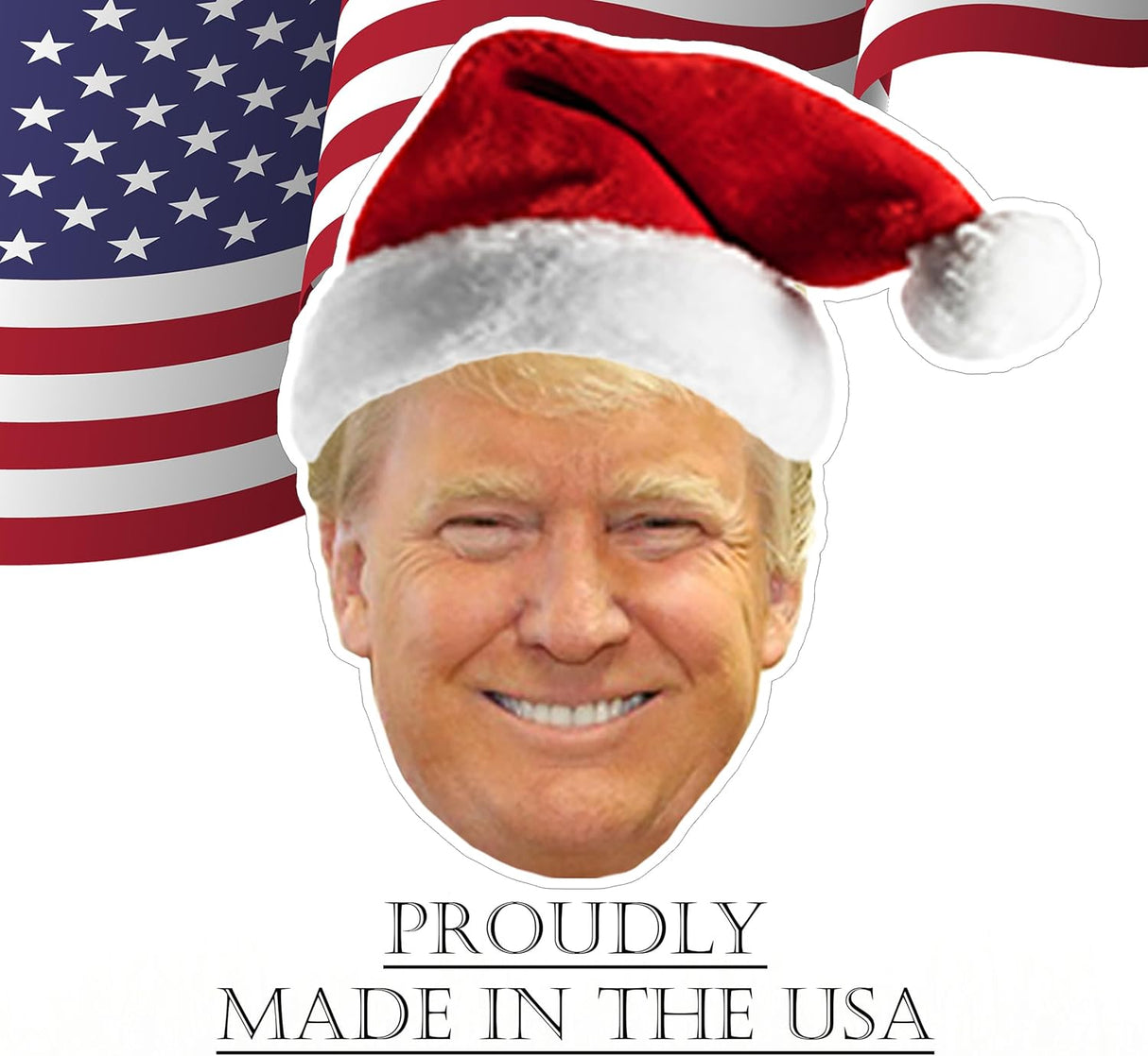 Funny Merry Christmas Trump JD Vance 2024 Yard Sign Set President Donald Trump Santa Hat Bundle Republican Conservative