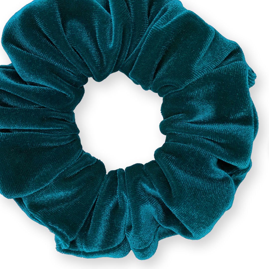 Velvet Scrunchies Premium Plush Soft Ponytail Holder Made in the USA Black
