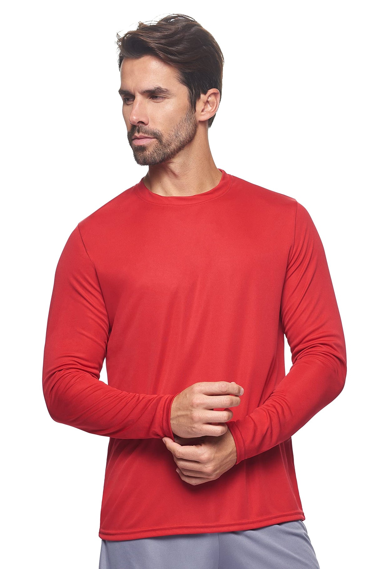 Expert Brand USA-Made Men's Drimax Long-Sleeve Active Shirt for Training Gym Hiking Workout