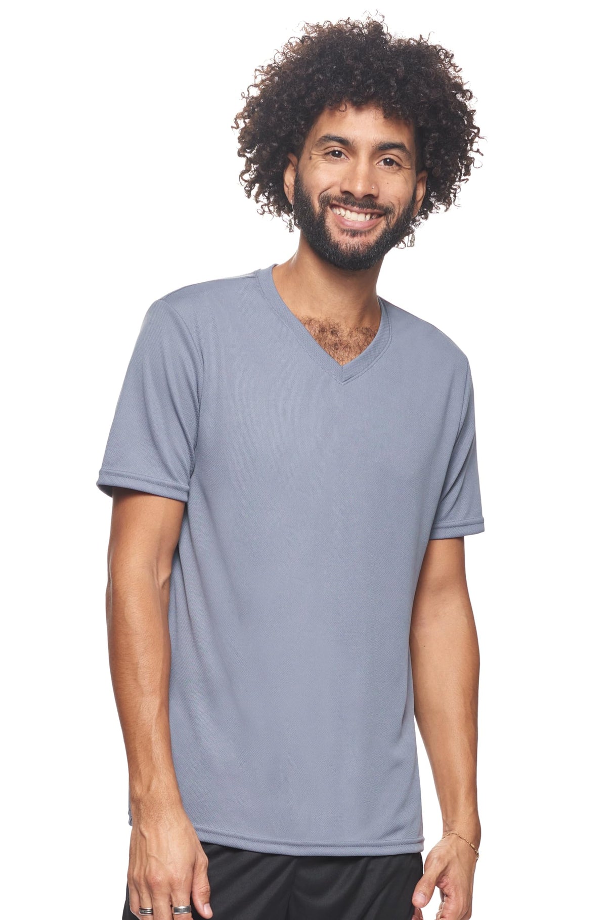 Expert Brand USA-Made Men's Oxymesh Dry Fit V Neck Athletic Shirt