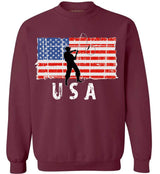 Awkward Styles Fishing USA Crewneck Made in the USA Fishing Sweatshirt for Men Women