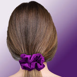 Velvet Scrunchies 3-Pack Gift Set Premium Plush Ponytail Holder Made in the USA Burgundy Forest Black