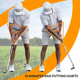 The Putt Master Golf Putting Aid Trainer, Patented Short Game Golf Swing Training for Precision and Accuracy, Made in USA by Orange Whip Golf