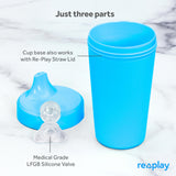Re-Play Made in USA 10 Oz. Sippy Cups for Toddlers, Pack of 4 - Reusable Spill Proof Cups for Kids, Dishwasher/Microwave Safe - Hard Spout Sippy Cups for Toddlers 3.13" x 6.25", Desert Roses