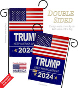 Trump 2020 Patriotic Vote President Donald Election Keep United State American House Decoration Banner Small Yard Gift Double-Sided, Garden Flag 13"x 18.5", Made in USA 13 X 18.5