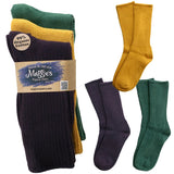 Maggie's Organic Natural Cotton Tri-pack Cushion Crew Socks