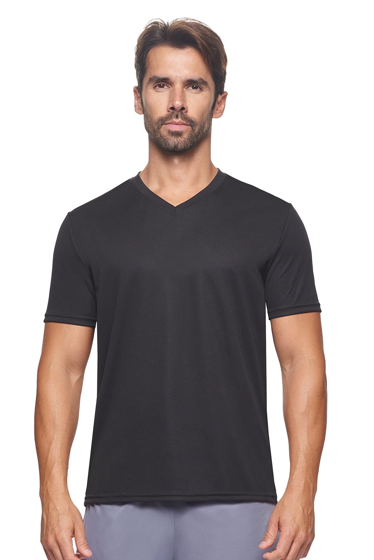 Expert Brand USA-Made Men's Oxymesh Dry Fit V Neck Athletic Shirt