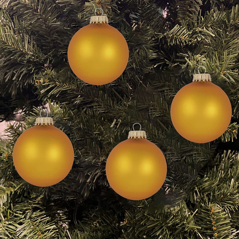 Glass Christmas Tree Ornaments - 67mm / 2.63" [8 Pieces] Designer Balls from Christmas By Krebs Seamless Hanging Holiday Decor (Snow White with Silver Caps)