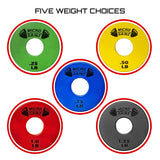 Micro Gainz 1-Inch Center Hole Standard Fractional Weights Plate Sets, 10 Piece Dumbbell & Barbell Set of Plates with Bag for Strength Training and Weight Lifting, Made In USA