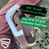 Shield Turf Tape Youth Kit Football | Turf Tape Football, USA Made, 3 Inch Size, 4-Way Stretch Flexibility, Waterproof, Reflex Stretch Tape, Black