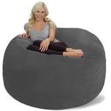 Chill Sack Bean Bag Chair: Giant 6' Memory Foam Furniture Bean Bag - Big Sofa with Soft Micro Fiber Cover, Charcoal