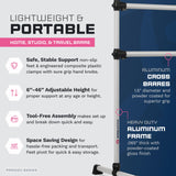 VITA Barre Portable Freestanding Double Ballet Barre, Prodigy, Aluminum | Adjustable Height, USA Made, Home or Gym Exercise Equipment for Kids & Adults | Dance, Fitness, Pilates
