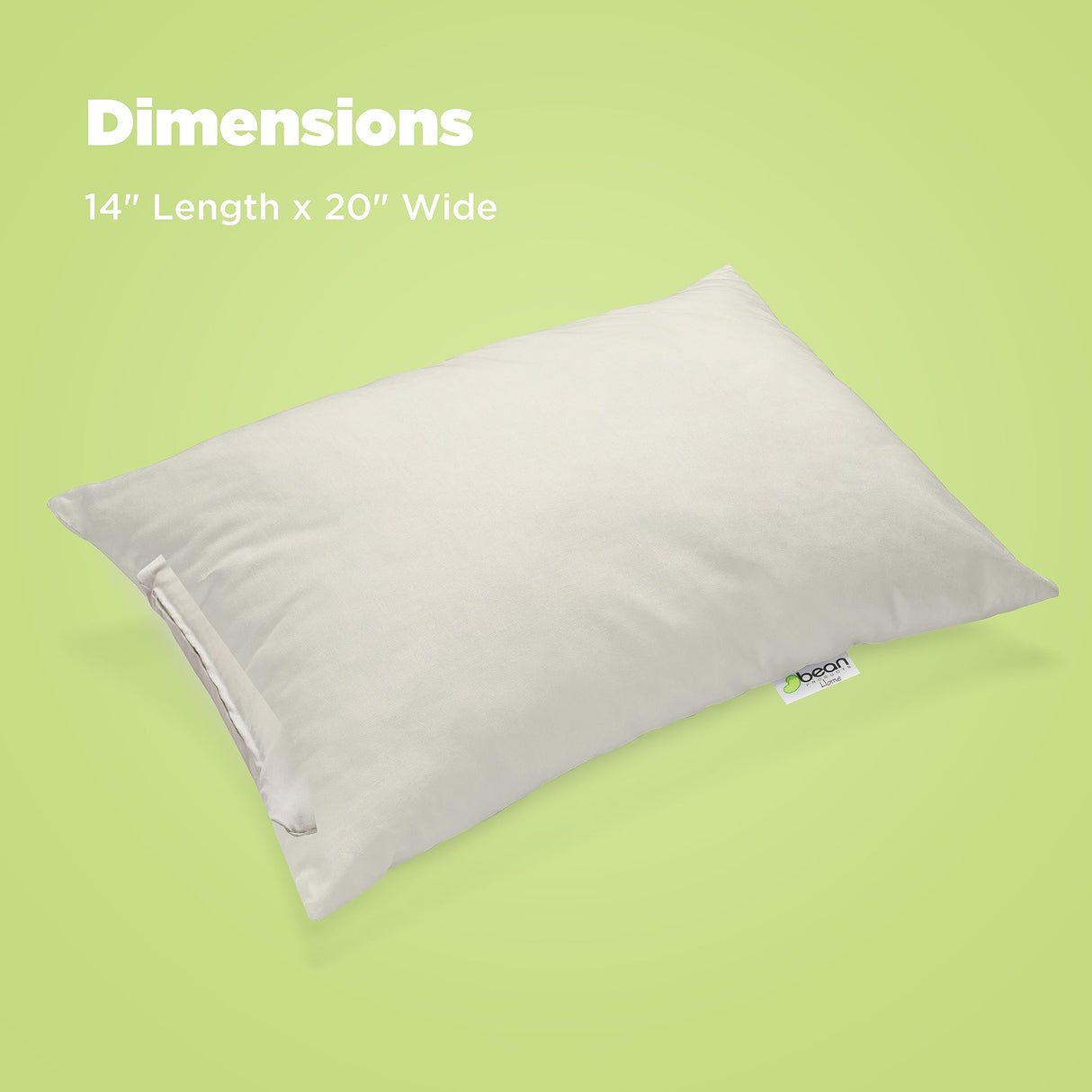 Millet Japanese Bed Pillow - Organic Cotton, Vegan, Premium Quality - Made in USA -14" x 20" - Neck Bed Body Floor Cushion Insert Couch Throw Bolster - Organic Eco Friendly Fabric and Fill