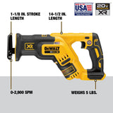 DEWALT 20V MAX XR Reciprocating Saw, Compact, Bare Tool Only (DCS367B)