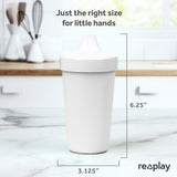Re-Play Made in USA 10 Oz. Sippy Cups for Toddlers, Pack of 4 - Reusable Spill Proof Cups for Kids, Dishwasher/Microwave Safe - Hard Spout Sippy Cups for Toddlers 3.13" x 6.25", Desert Roses