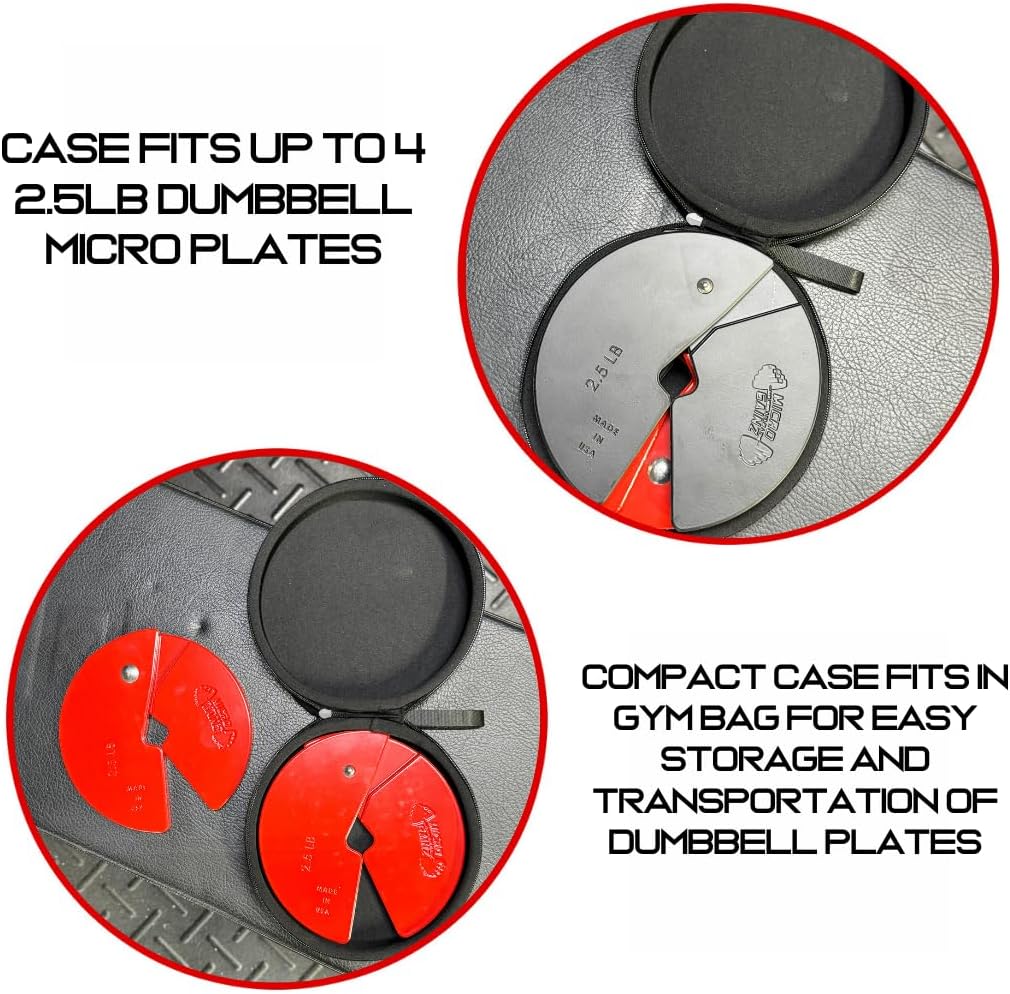 Micro Gainz Hard Shell Carrying Case for 2.5LB Dumbbell Micro Plates