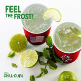 16 oz. Party Cups, Perfect for Cold Drinks, Sturdy & Durable, Disposable and 100% Recyclable, Made in USA, Red, 12 Count