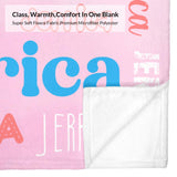 Custom Blanket with Name, Soft Cozy Personalized Name Blankets for Kids, Girls, Boys, Adults, Customized Christmas Blanket for Women, Men, Newborn, New Mom, Red Colors, Made in USA