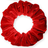 Velvet Scrunchies Jumbo Size Plush Big Ponytail Holders Thick Braided Locked Hair Big Made in the USA Green Pine