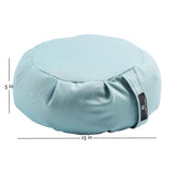 Hugger Mugger Zafu Meditation Cushion - Support in Cross-Legged Sitting, Buckwheat Filled, Durable Fabric, Convenient Handle, Handmade in USA