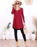 Popana Womens Long Sleeve Tunic Tops to Wear with Leggings - Long Tunic Shirts for Women Loose Fit Dressy Plus Size Casual